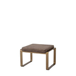 Fabien Upholstered Footstool | Mineral/Gold