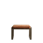 Fabien Upholstered Footstool | Ochre/Gold