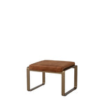 Fabien Upholstered Footstool | Ochre/Gold