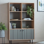 Fuji Japandi 2 Door Open Display Unit | Grey