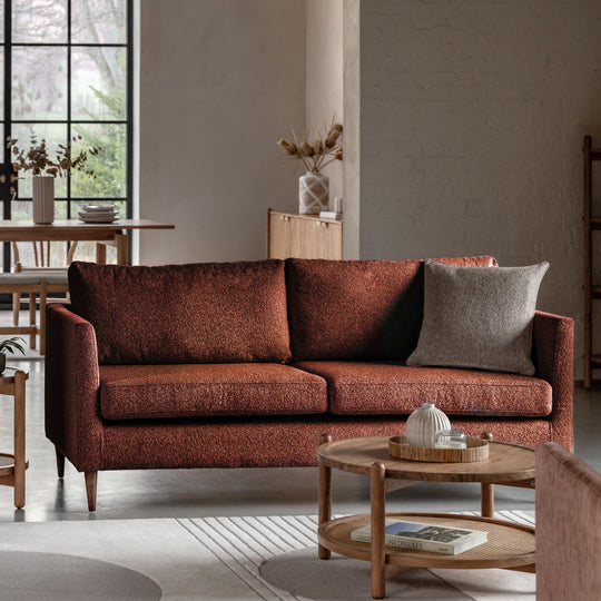 Gateford Upholstered 3 Seat Sofa | Rust