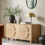 Geo Retro 4 Door Sideboard | Natural