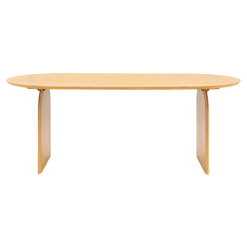 Geo Retro Oval Dining Table | Natural