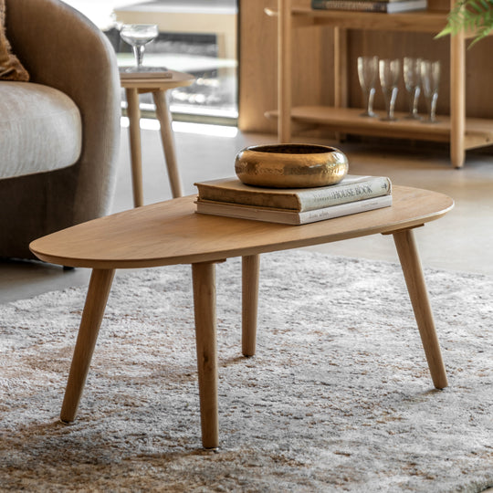 Hatfield Oval Coffee Table | Natural Oak