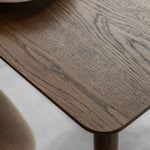 Hatfield Retro Rectangular Dining Table | Smoked Oak