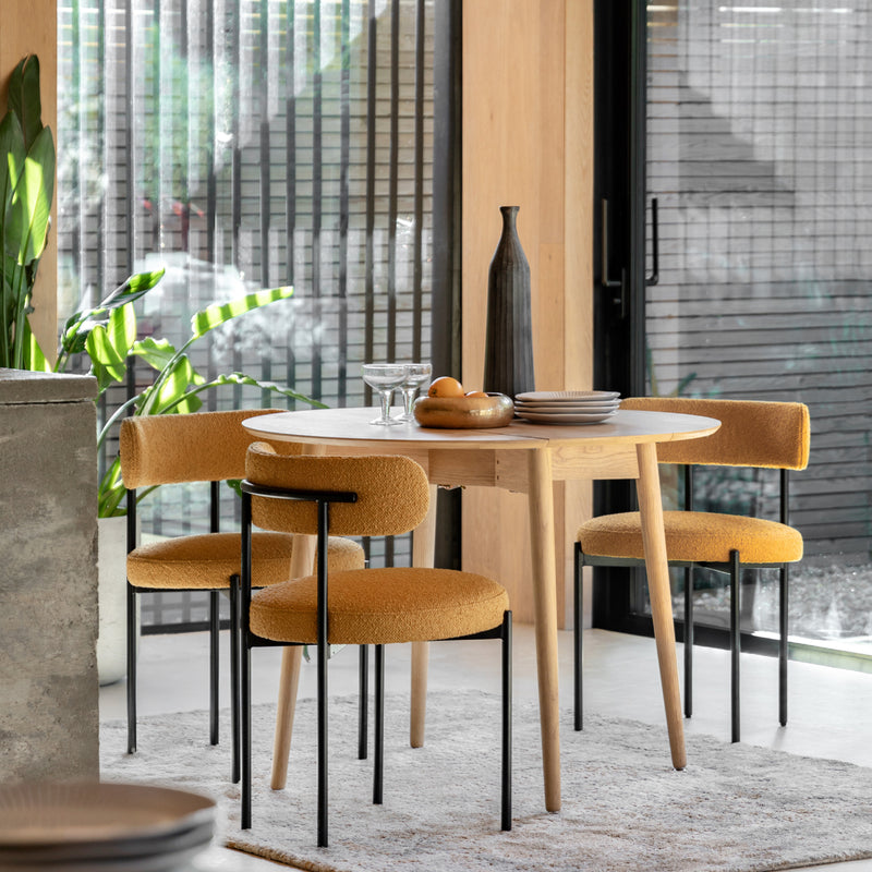 Hatfield Round Dining Table | Natural Oak