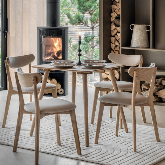 Hatfield Square Dining Table | Natural Oak