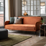 Holt 3 Seat Sofa Bed | Rust Orange