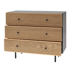 Hyland 3 Drawer Chest | Natural/Black