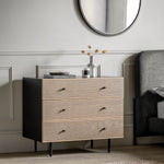 Hyland 3 Drawer Chest | Natural/Black