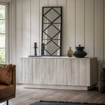 Iowa 4 Door Sideboard | Whitewash Mango Wood