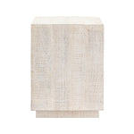 Iowa Rustic Square Side Table | Whitewash Mango Wood