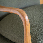 Jensen Mid-Century Boucle Armchair | Green