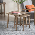 Kingham Rustic Nesting Tables | Grey Oak | Set of 2