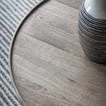 Kingham Rustic Round Coffee Table | Grey Oak