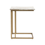 Lusso Square Faux Marble Top Supper Table | Bronze