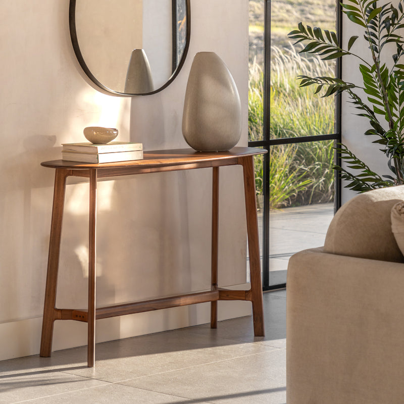 Madrid Mid-Century Scandi Console Table | Walnut