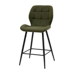 Manford Mid-Century Bar Stools | Bottle Green | Set of 2