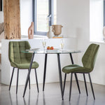 Manford Mid-Century Dining Chairs | Bottle Green | Set of 2