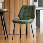 Manford Mid-Century Dining Chairs | Bottle Green | Set of 2