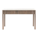 Marmo Marble Top 2 Drawer Console Table | Grey Wash Mango Wood