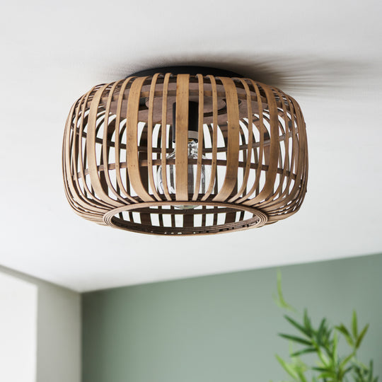 Mathias Bamboo Cage Ceiling Light | Natural