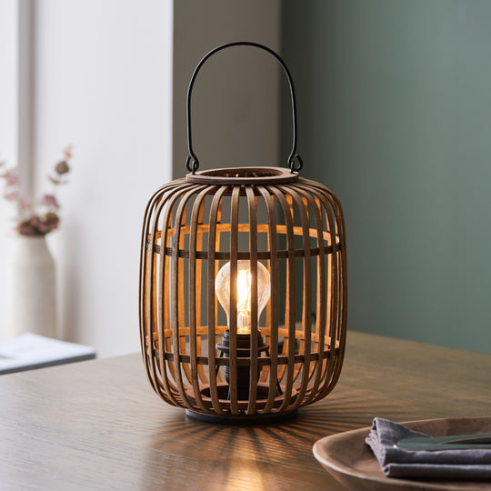 Mathias Bamboo Cage Table Lamp | Natural