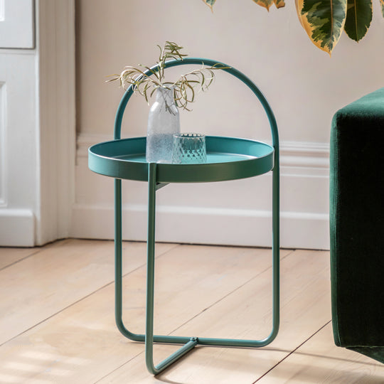 Melbury Handle Side Table | Teal