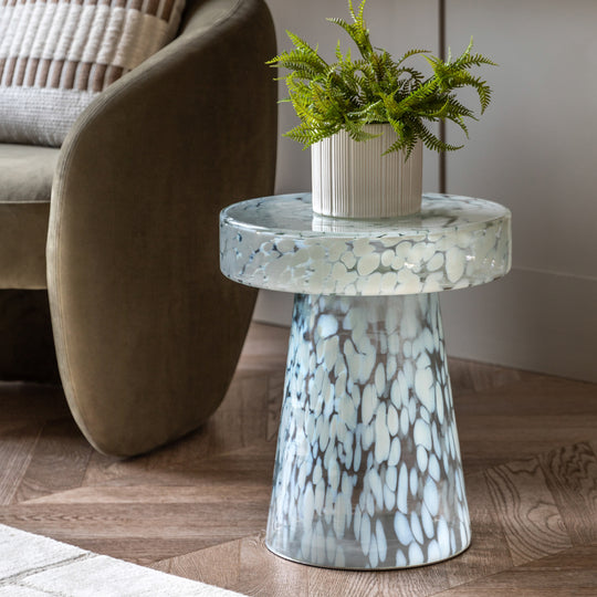 Murano Glass Side Table | White
