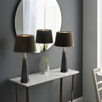 Naia Ribbed Table Light | Grey/Mocha