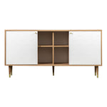 Newbury Bauhaus 2 Door Sideboard | Natural/White