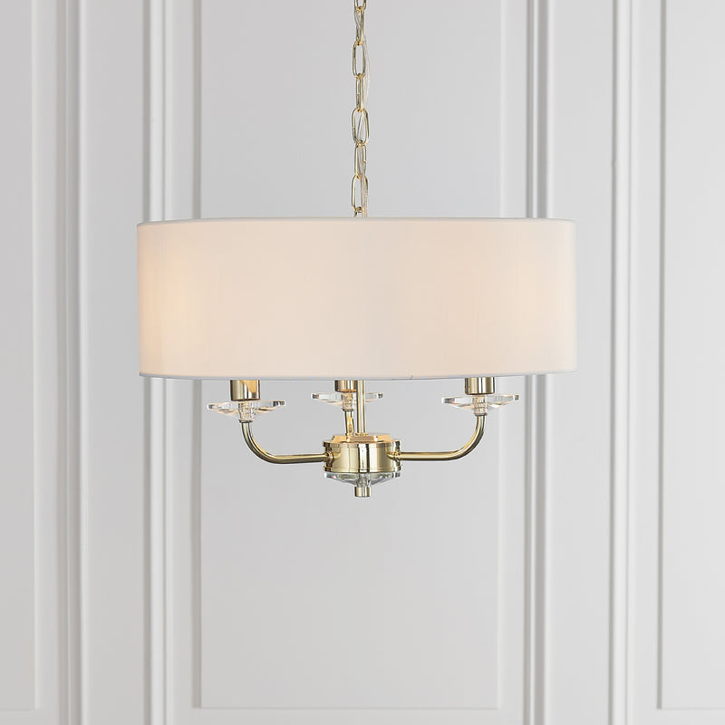 Nixon Pendant Light | Brass/Vintage White | Small