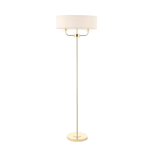 Nixon Floor Lamp | Brass/Vintage White