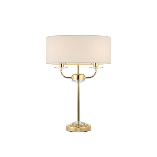 Nixon Table Lamp | Brass/Vintage White