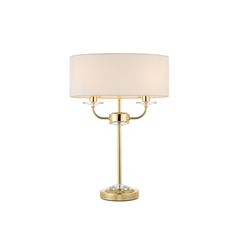 Nixon Table Lamp | Brass/Vintage White
