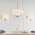 Nixon Wall Light | Bright Nickel/Vintage White