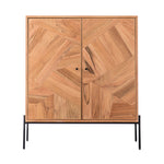 Oklahoma Japandi 2 Door Drinks Cabinet | Natural Acacia