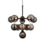 Oscar 11 Bulb Pendant Light | Black/Smoked