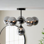 Oscar 6 Bulb Ceiling Light | Black/Smoked