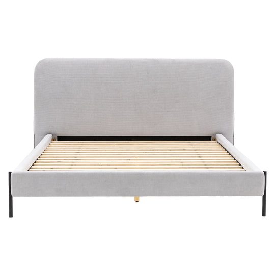 Oslo Curve Bed Frame | Soft Grey