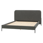 Oslo Curve Bed Frame | Warm Grey