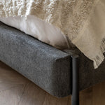 Oslo Curve Bed Frame | Warm Grey