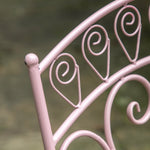 Outdoor Brindisi 2 Seat Bistro Set | Coral Pink Iron
