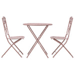 Outdoor Brindisi 2 Seat Bistro Set | Coral Pink Iron