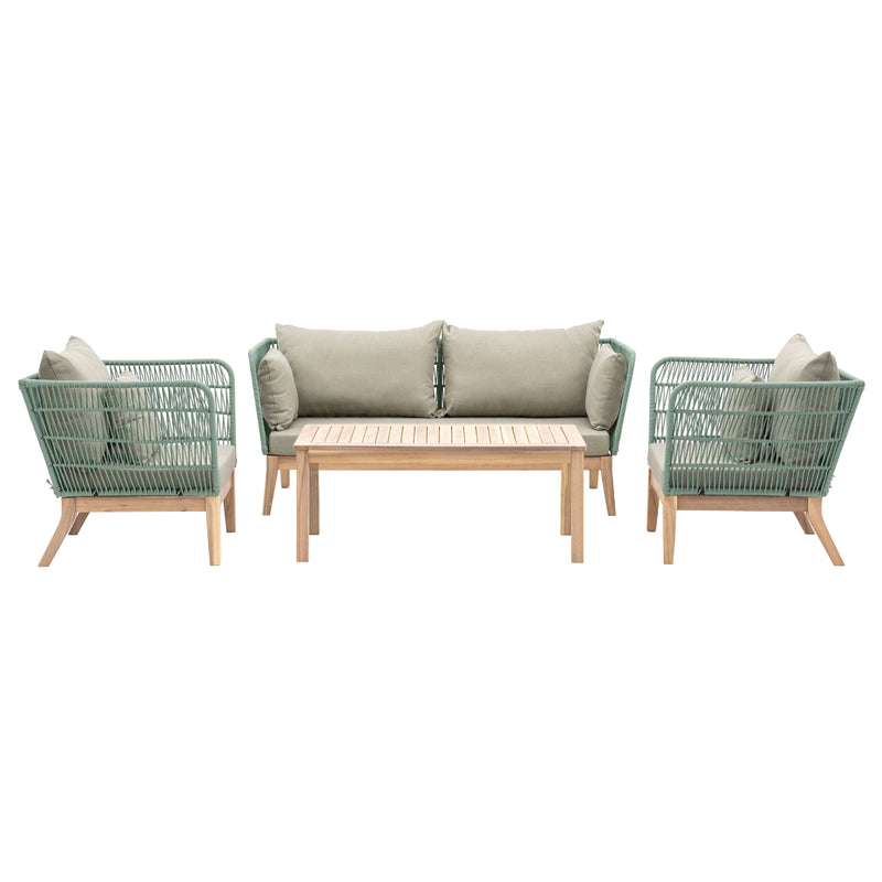 Outdoor Cataldo Lounge Set | Green Acacia