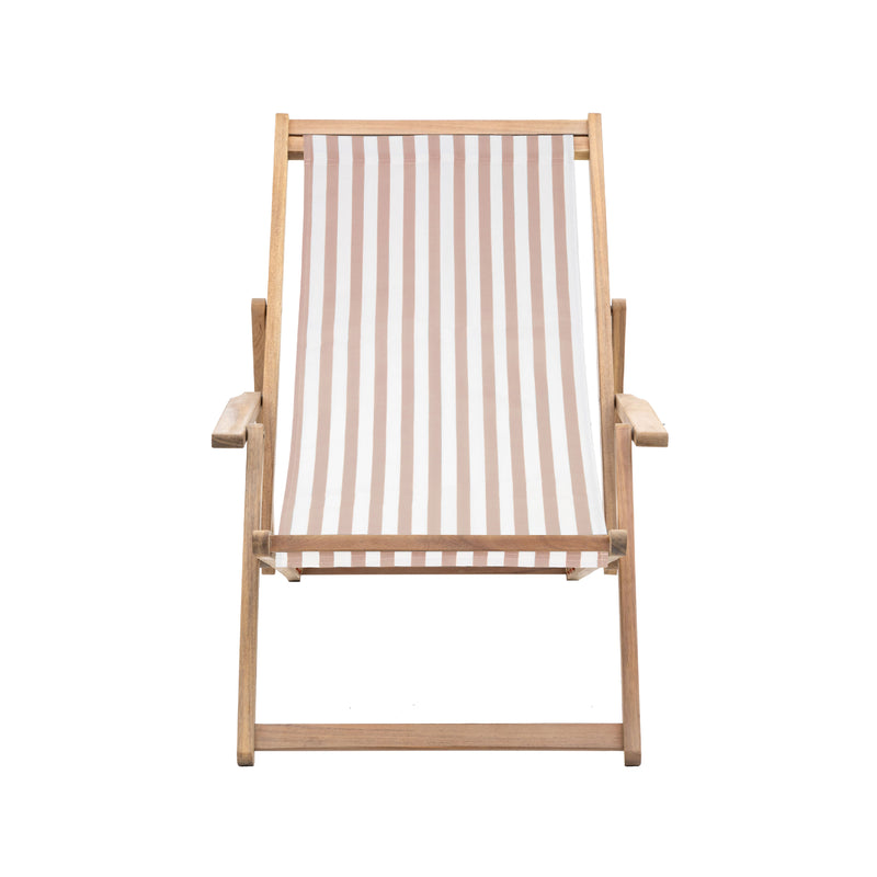Outdoor Creta Deck Chair | Pink Stripe