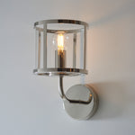 Outdoor Hopton Wall Light | Bright Nickel | 25cm