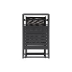 Outdoor Kavala 2 Seat Balcony Set | Charcoal Grey Steel