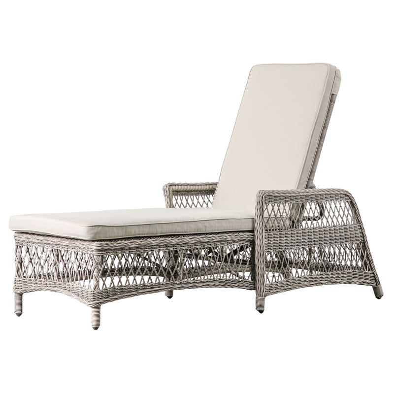 Outdoor Menton Country Lounger | Stone Grey Rattan