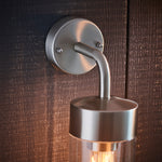 Outdoor North Wall Light | Brushed Stainless Steel | 30cm